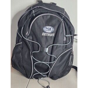 Fox Sports - Detroit - Black Backpack, Gray Trim